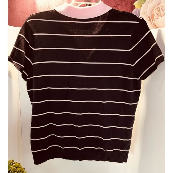 Vintage Lands End Sweater Size XL Short Sleeve Polo 90s - Picture 2 of 3